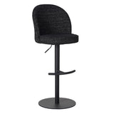 Bar stool Odin mottled fabric black 63-83 cm mottled 48 cm wide
