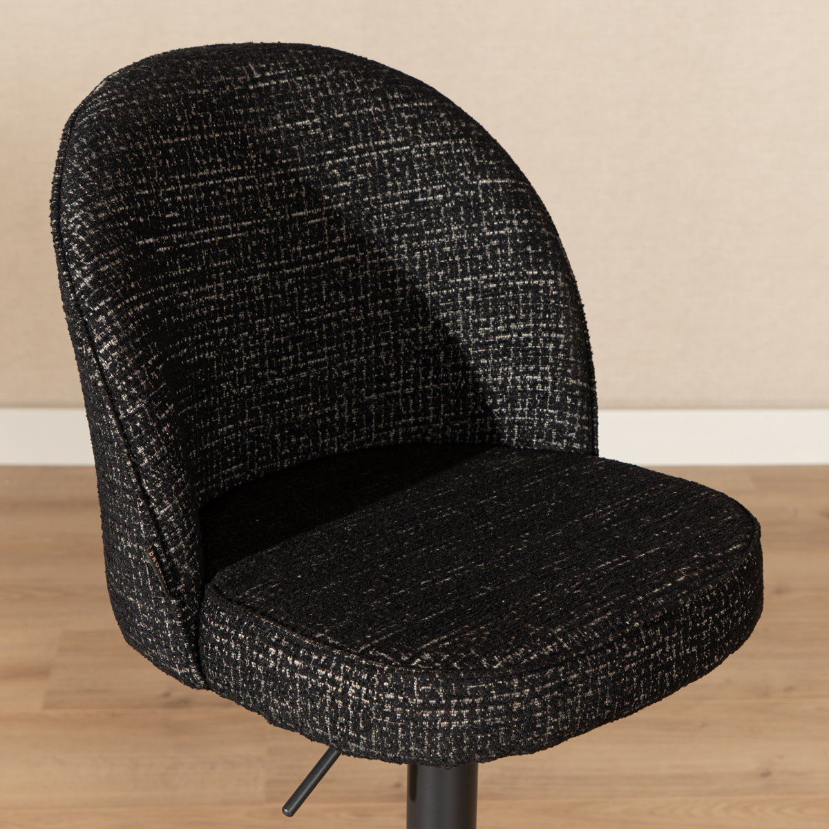 Bar stool Odin mottled fabric black 63-83 cm mottled 48 cm wide