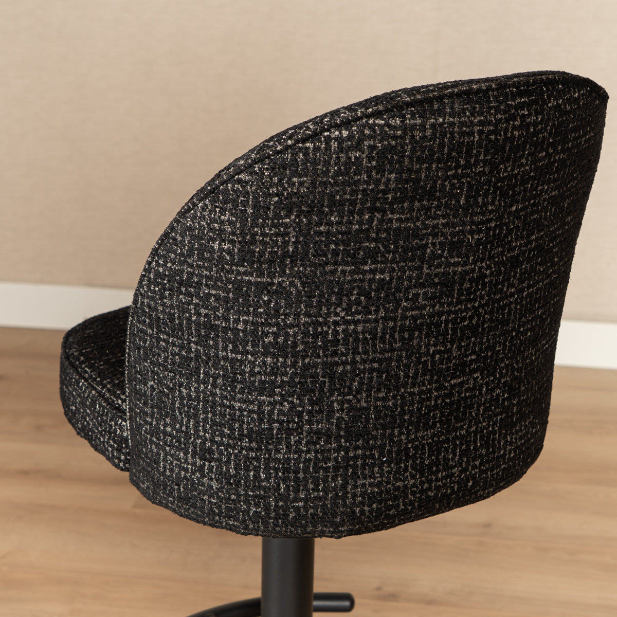 Bar stool Odin mottled fabric black 63-83 cm mottled 48 cm wide