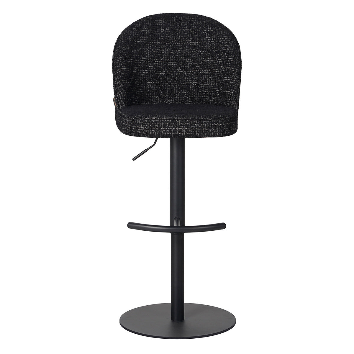 Bar stool Odin mottled fabric black 63-83 cm mottled 48 cm wide