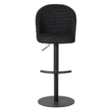 Bar stool Odin mottled fabric black 63-83 cm mottled 48 cm wide