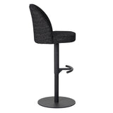 Bar stool Odin mottled fabric black 63-83 cm mottled 48 cm wide
