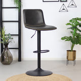 Industrial Bar Stool Texas rotatable eco-leather anthracite 60-76cm 45 cm wide