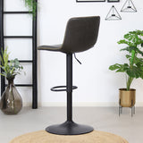 Industrial Bar Stool Texas rotatable eco-leather anthracite 60-76cm 45 cm wide