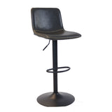 Industrial Bar Stool Texas rotatable eco-leather anthracite 60-76cm 45 cm wide