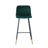 Velvet bar stool Mikky green 65-78 cm Dark green 46 cm wide