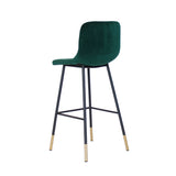 Velvet bar stool Mikky green 65-78 cm Dark green 46 cm wide