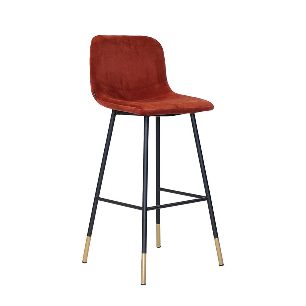 Velvet bar stool Mikky copper 65-78 cm, 46 cm wide