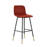 Velvet bar stool Mikky copper 65-78 cm, 46 cm wide