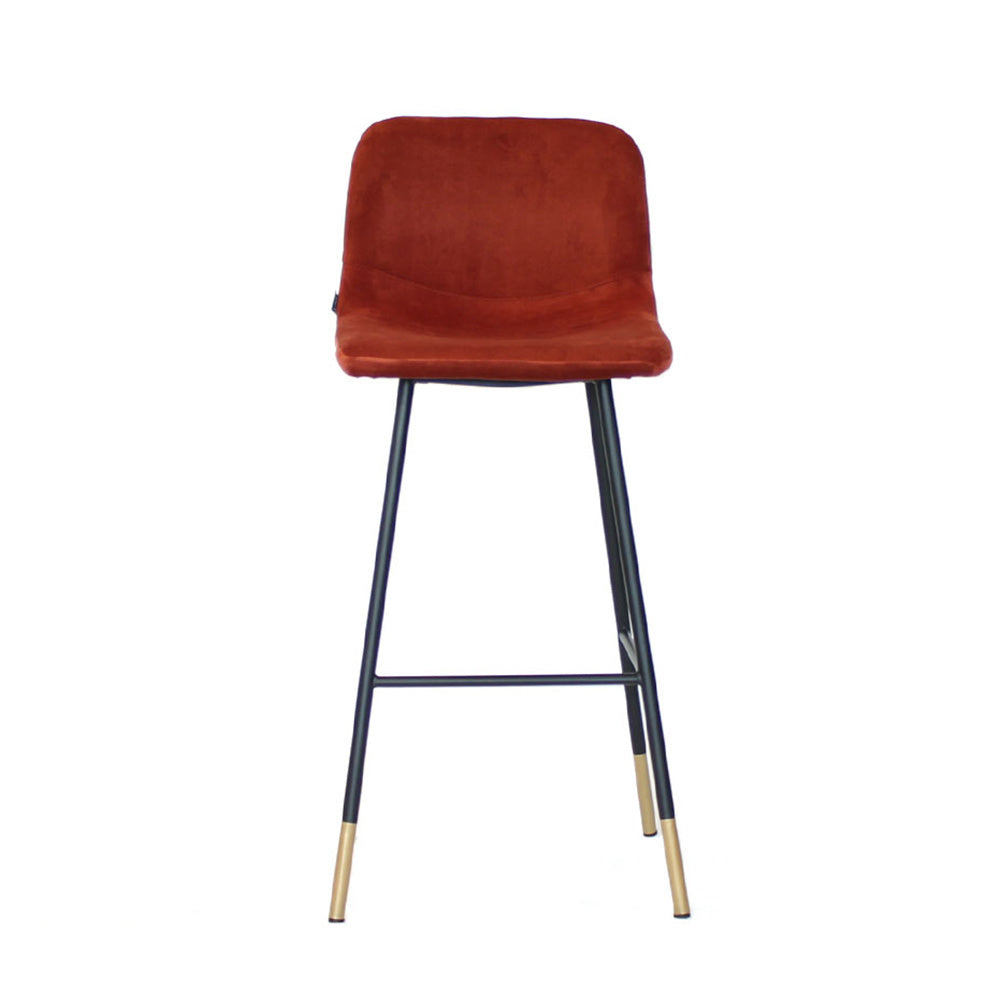 Velvet bar stool Mikky copper 65-78 cm, 46 cm wide