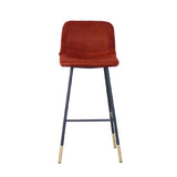 Velvet bar stool Mikky copper 65-78 cm, 46 cm wide