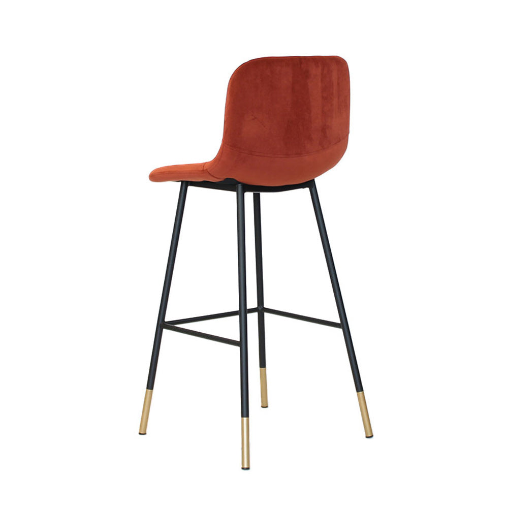 Velvet bar stool Mikky copper 65-78 cm, 46 cm wide