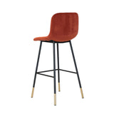 Velvet bar stool Mikky copper 65-78 cm, 46 cm wide