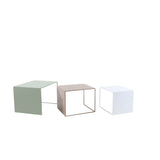 Side table Bianca metal white 37 cm high Powder-coated metal
