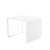 Side table Bianca metal white 37 cm high Powder-coated metal