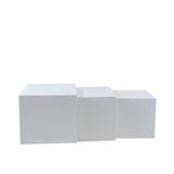 Side table Bianca metal white 37 cm high Powder-coated metal