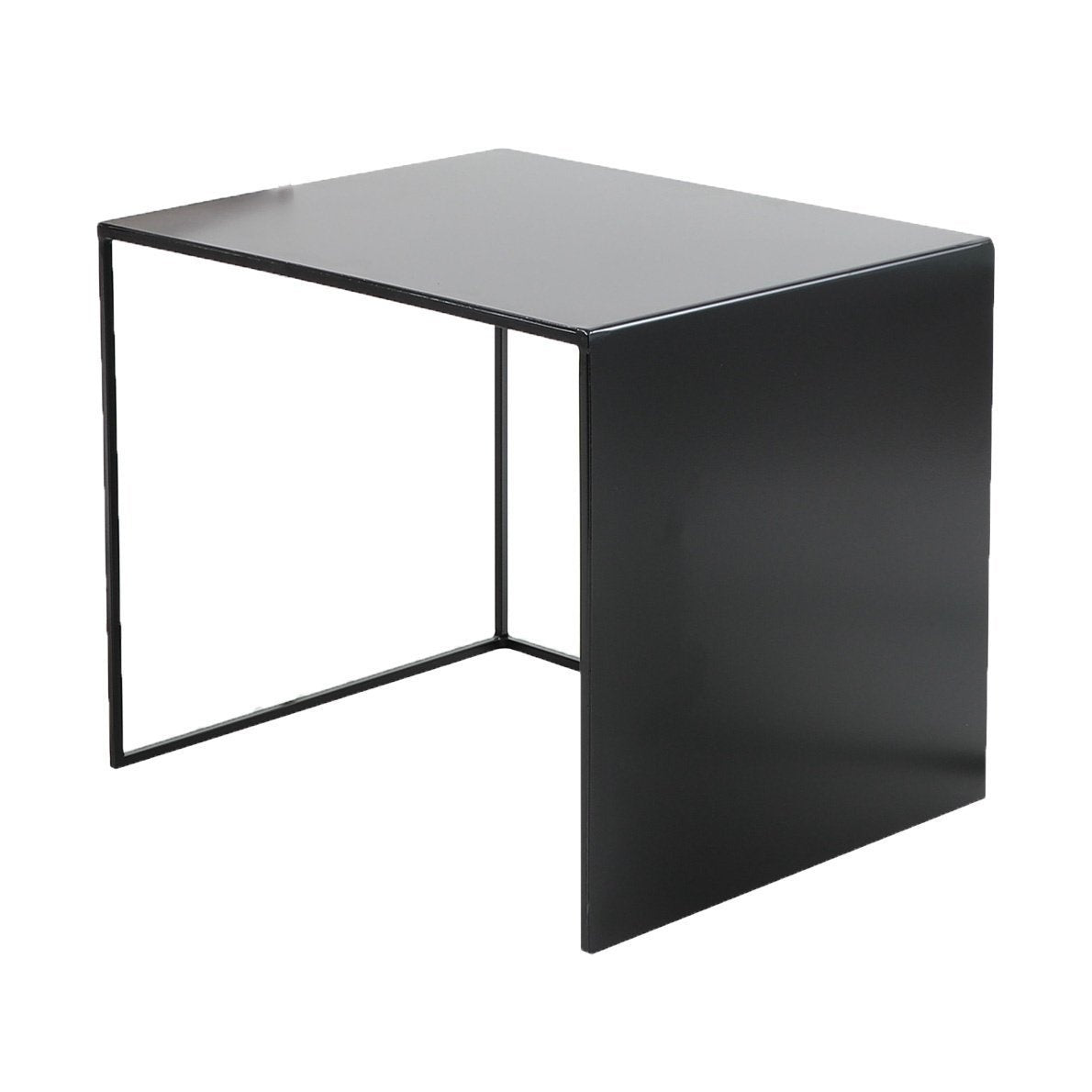 Side table Bianca metal black 37 cm high Powder-coated metal