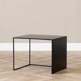 Side table Bianca metal black 37 cm high Powder-coated metal