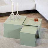Side table Gianni metal light green 40 cm high. Green Powder-coated metal