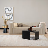 Side table Gianni metal black 40 cm high Powder-coated metal