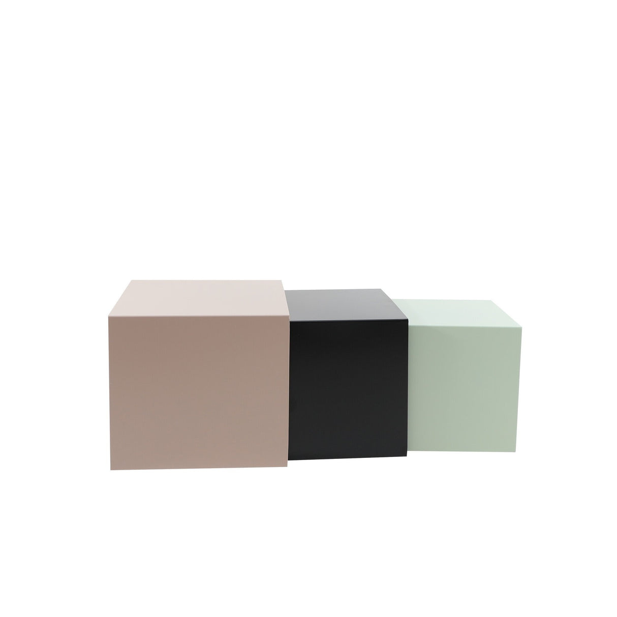 Side table Gianni metal black 40 cm high Powder-coated metal