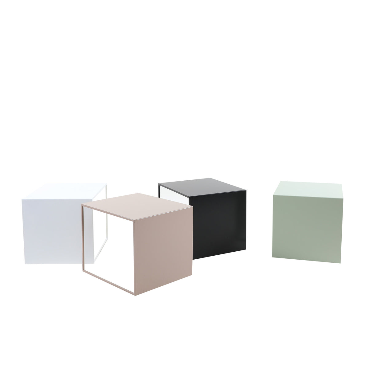 Side table Gianni metal black 40 cm high Powder-coated metal
