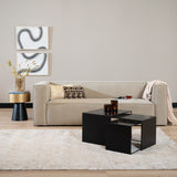 Side table Gianni metal black 40 cm high Powder-coated metal