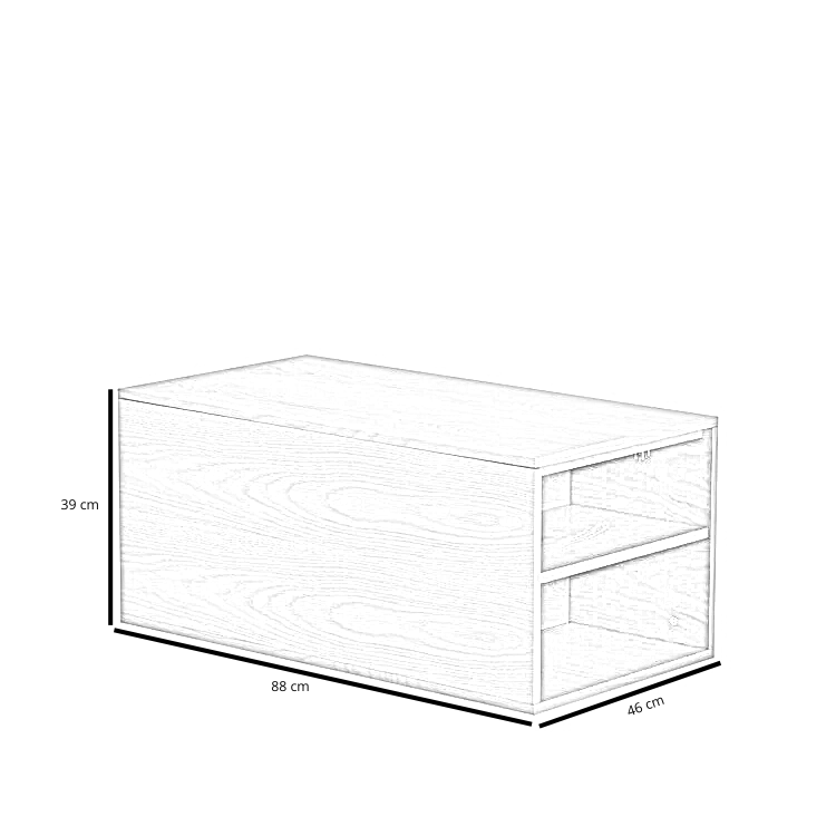 Side table Jaxx rustic oak 88x46 cm oak veneer