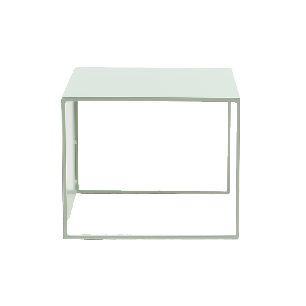 Side table Lucia metal light green 34 cm high Green Powder-coated metal