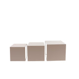 Side table Lucia metal taupe 34 cm high Powder-coated metal