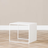 Side table Lucia metal white 34 cm high Powder-coated metal