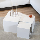 Side table Lucia metal white 34 cm high Powder-coated metal