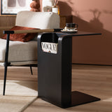 Side table/coffee table Isla black oak veneer