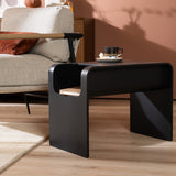 Side table/coffee table Isla black oak veneer
