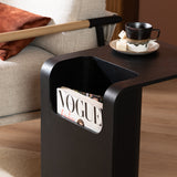 Side table/coffee table Isla black oak veneer