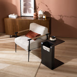 Side table/coffee table Isla black oak veneer