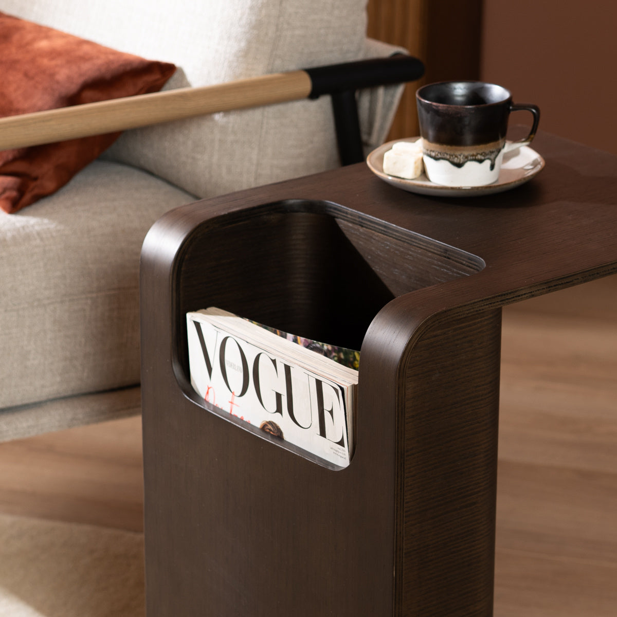 Side table/coffee table Isla walnut Oak veneer