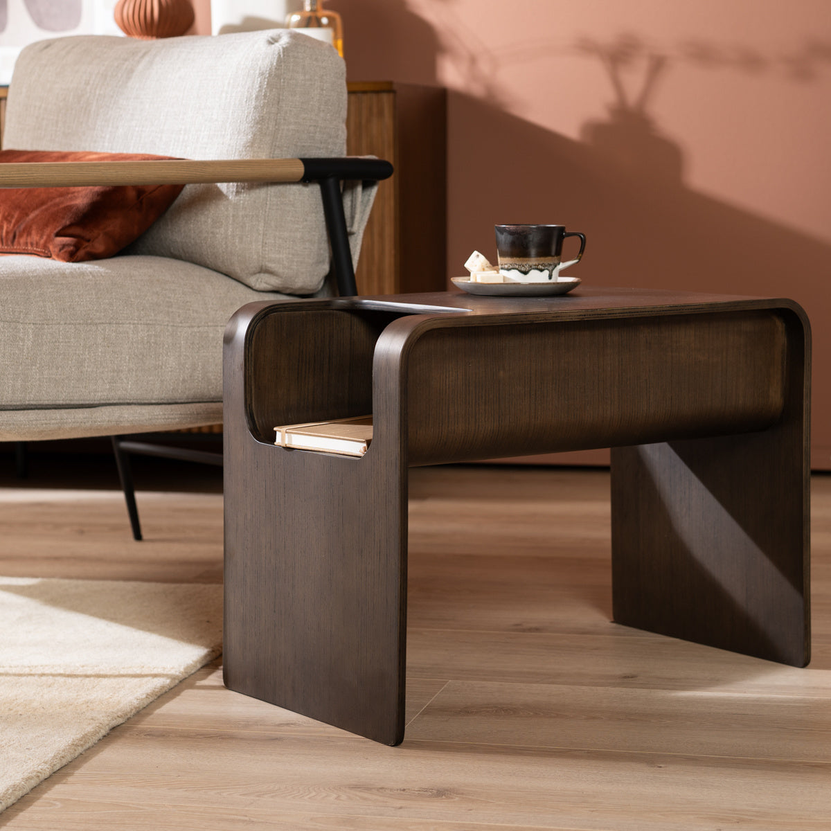 Side table/coffee table Isla walnut Oak veneer