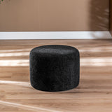 Bouclé pouf Nora black Bouclé