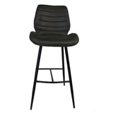 Bar stools-Industrial bar stool Morris anthracite 71 cm Microfibre-Dimehouse