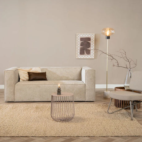 Coffee table Tygo metal taupe Powder-coated metal