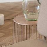 Coffee tables-Coffee table Tygo metal taupe Powder coated metal-Dimehouse