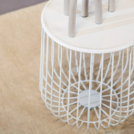 Coffee table Tygo metal white Powder-coated metal