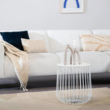 Coffee tables-Coffee table Tygo metal white Powder-coated metal-Dimehouse