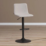 Bar stools-Scandinavian bar stool Eva swivel recycled fabric gray 60-76 cm Recycled polyester 45 cm wide-Dimehouse