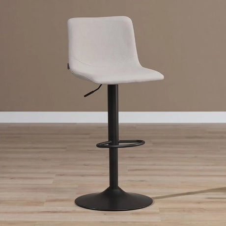 Barkrukken-Scandinavische barkruk Eva draaibaar gerecyclede stof grijs 60-76 cm Gerecycled polyester 45 cm breed-Dimehouse