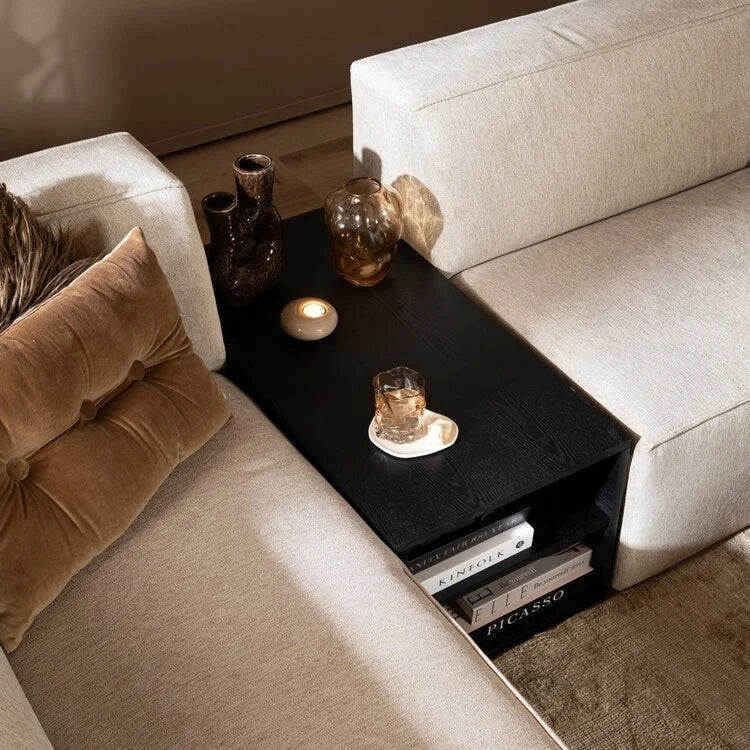 Side table Jaxx black oak 88x46 cm oak veneer