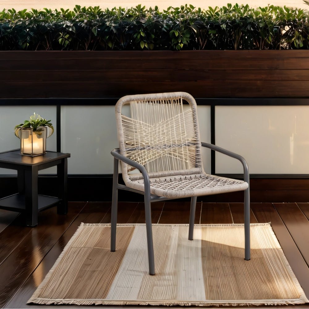 Garden chair with Armrest Nika Sand