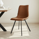 Jimmy Dining Chair PU Leather Cognac