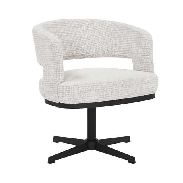 Swivel armchair Gino mixed beige mixed fabric